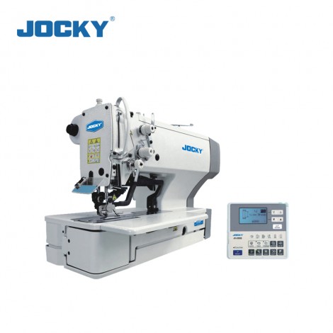 Electronic straight button holing machine